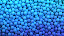 Background With Pile Of Colorful Blue Balls. Vector Background