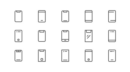 Poster - Premium pack of mobile  line icons.