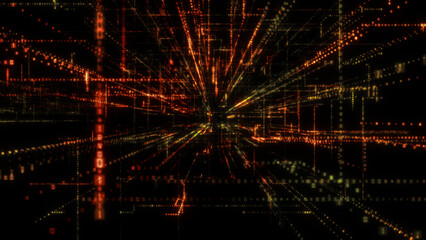 Poster - Flying into digital technologic tunnel