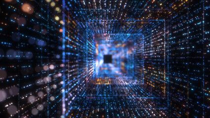 Poster - Flying into digital technologic tunnel