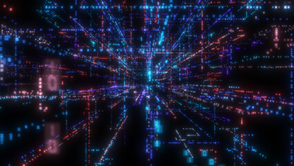 Poster - Flying into digital technologic tunnel
