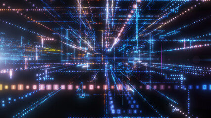 Poster - Flying into digital technologic tunnel