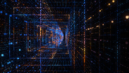 Poster - Flying into digital technologic tunnel