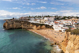 Fototapeta Desenie - Beautiful Landscape over the Carvoeiro beach in Portugal