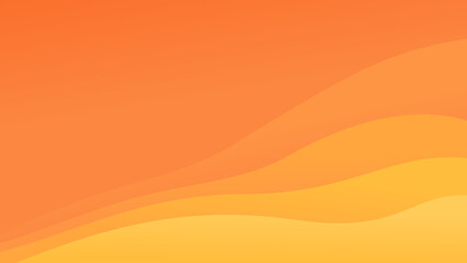 Wall Mural - Orange abstract wave background presentation template