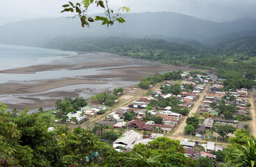 Bahia Solano.Beautiful view of the beach on the Pacific Ocean coast in the Choco region.Colombia,cop16