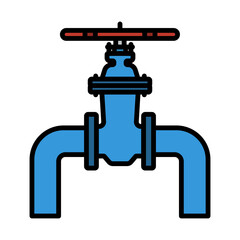 Poster - Icon Of Pipe With Valve