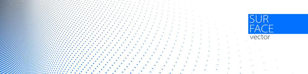 blue and grey dots in 3d perspective vector abstract background, dotted pattern cool design, wave st