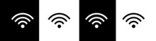 Wireless And Wifi Icon. Wi-fi Signal Symbol. Internet Connection. Remote Internet Access Collection 