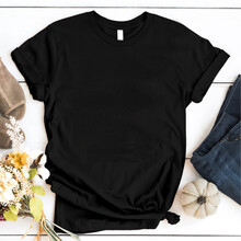 Black Shirt Bella Canvas 3001 T-shirt Mock Up 