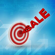 3d illustration sale target arrow
