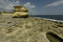 Rock Formations At St. Peter's Pool Near Marsaxlokk, Malta