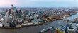 © robertharding - Panorama of City of London skyline and River Thames from above, including Tower Bridge, London, England
