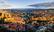 © robertharding - Aerial cityscape view of Tbilisi's old town at sunrise, Tbilisi