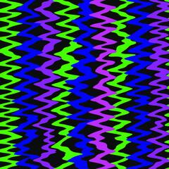 Poster - Multicolored fluorescent vertical zigzag stripes. Abstract  background. Seamless vector pattern.