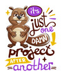 Damn project funny beaver character lettering