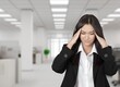 © BillionPhotos.com - Distressed tired woman touch temples, suffer huge migraine need painkillers, painful headache,