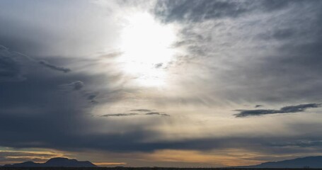 Wall Mural - Mojave Desert Clouds Time Lapse