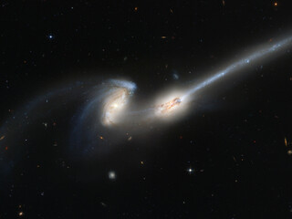 Wall Mural - esa/hubble: hubble's newest camera takes a deep look at two merging galaxies ngc 4676.