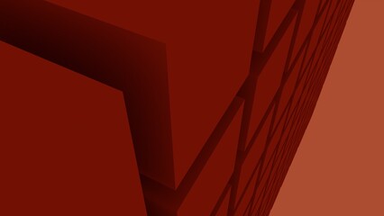 Poster - Abstract background of red cubes.
