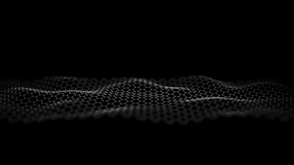 Poster - Technological background . Network connection structure. Digital data communication. 3D