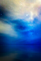 Wall Mural - floating into a starry sky