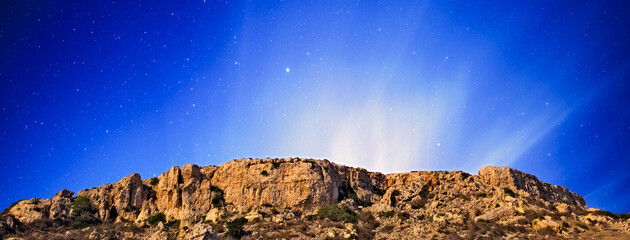 Wall Mural - night sky over mgiebah plateau