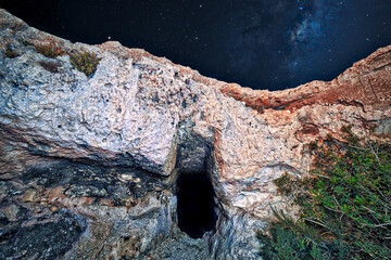Wall Mural - rock cut punic window at gebel ciantar