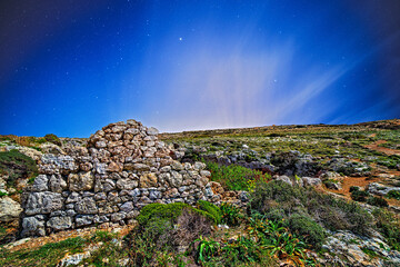 Wall Mural - punic wall remains at mellieha in malta