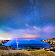 Wall Mural - mgiebah bay under a starry sky