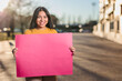 © Sangiao_Photography - feminist movement for womens day 8 march. ecuador latin woman with spanish banner yo si te creo