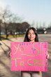 © Sangiao_Photography - feminist movement for womens day 8 march. ecuador latin woman with spanish banner yo si te creo