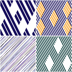 Fototapete - 4 different vector patterns in the same package(eps). One pattern is paid and 3 are free (white dividing lines)