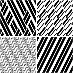 Fototapete - 4 different vector patterns in the same package(eps). One pattern is paid and 3 are free (white dividing lines)