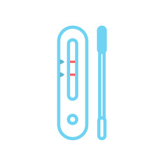 Sticker - An illustration of the outline of a COVID test kit isolated on a white background