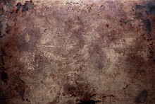 An Image Of A Real Aluminum Metal Surface With Numerous Scratches, Grunge, And Rust. 