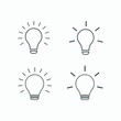 © creativeKawsar - set of Light Bulb icon vector Idea sign solution, thinking concept gradient color template