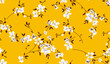 © sandeep 3339 - Floral bouquet pattern with small flowers and leaves,yellow background