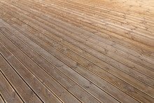 Natural Uncolored Wooden Floor Background, Close-up