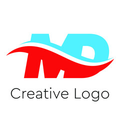 Creative Modern Letter M D Logo Design