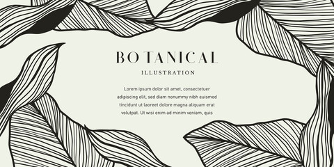 Sticker - Black Botanical Background