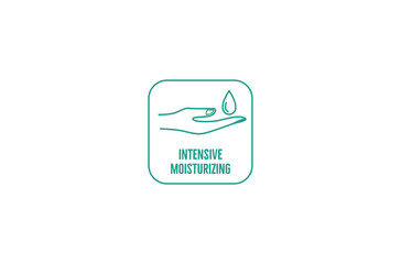 Sticker - Intensive moisturizing icon vector illustration.