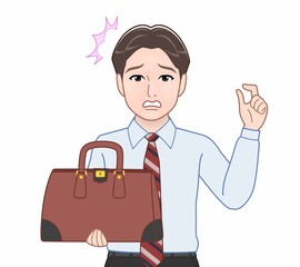 Sticker - 青いシャツを着た若い男性