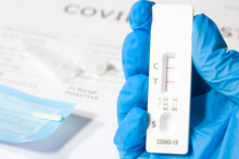 Positive Test Result Using The COVID-19 Rapid Testing Device, Antibody Sample To The Patient's Rapid Swab Serology.