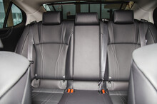 Rear Seats And Leather Interior Of A Premium Car