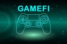 Game Finance, Play To Earn Technology Design Idea.