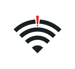 no wifi icon vector template
