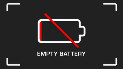 Empty Battery Screen Graphic