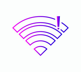 no wi-fi icon vector, no internet signal icon