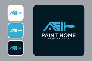 Wall Mural - Paint home logo design template